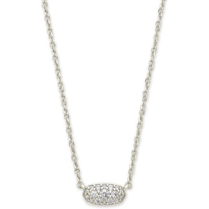 image:imageKendra Scott Grayson Crystal Pendant Necklace Fashion Jewelry for WomenRHODIUM  WHITE CUBIC ZIRCONIA