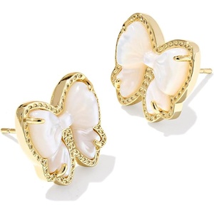 image:imageKendra Scott Haley Bow Stud Earrings Fashion Jewelry for WomenGOLD  IVORY MOTHER OF PEARL