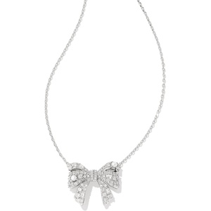 image:imageKendra Scott Krista Bow Short Pendant Necklace Fashion Jewelry for WomenRHODIUM  WHITE MIX