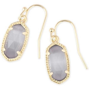 image:imageKendra Scott Lee Drop Earrings for WomenGOLD  SLATE CATS EYE