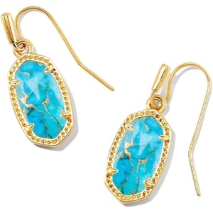image:imageKendra Scott Lee Drop Earrings for WomenGoldBronze Veined Turquoise