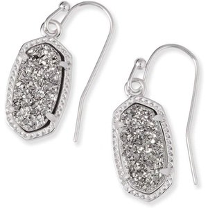 image:imageKendra Scott Lee Drop Earrings for WomenRHODIUM  PLATINUM DRUSY
