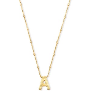 image:imageKendra Scott Letters AZ Pendant Necklace for Women Fashion Jewelry 14k GoldPlated BrassLetter A