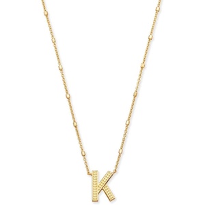 image:imageKendra Scott Letters AZ Pendant Necklace for Women Fashion Jewelry 14k GoldPlated BrassLetter K