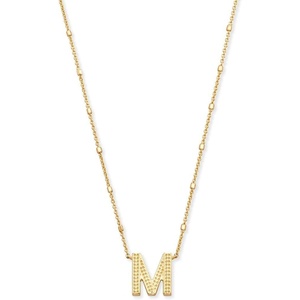 image:imageKendra Scott Letters AZ Pendant Necklace for Women Fashion Jewelry 14k GoldPlated BrassLetter M