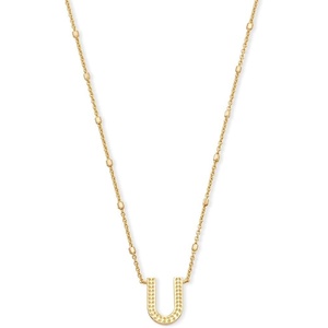 image:imageKendra Scott Letters AZ Pendant Necklace for Women Fashion Jewelry 14k GoldPlated BrassLetter U