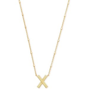 image:imageKendra Scott Letters AZ Pendant Necklace for Women Fashion Jewelry 14k GoldPlated BrassLetter X