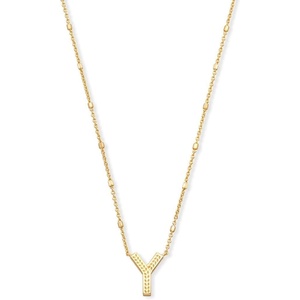 image:imageKendra Scott Letters AZ Pendant Necklace for Women Fashion Jewelry 14k GoldPlated BrassLetter Y