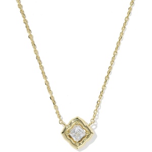 image:imageKendra Scott Mallory Crystal Short Pendant NecklaceGOLD WHITE CZ