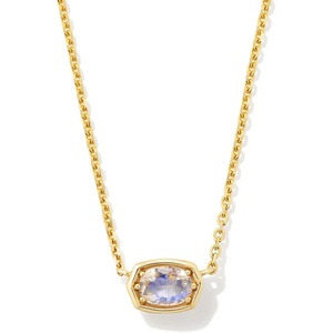 image:imageKendra Scott Marisa 18k Yellow Gold Oval Solitaire Pendant NecklaceRAINBOW MOONSTONE