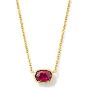image:imageKendra Scott Marisa 18k Yellow Gold Oval Solitaire Pendant NecklaceRUBY