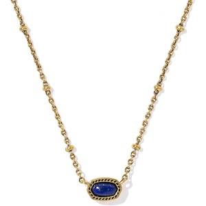 image:imageKendra Scott Mini Elisa 14k GoldPlated Satellite Short Pendant Necklace Fashion Jewelry for WomenGOLD  BLUE LAPIS