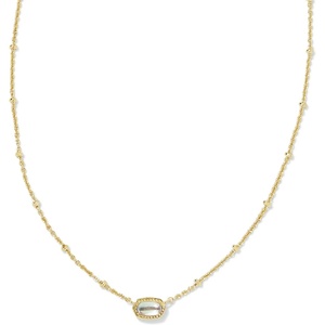 image:imageKendra Scott Mini Elisa 14k GoldPlated Satellite Short Pendant Necklace Fashion Jewelry for WomenGOLD  DICHROIC GLASS