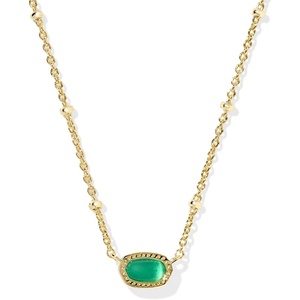 image:imageKendra Scott Mini Elisa 14k GoldPlated Satellite Short Pendant Necklace Fashion Jewelry for WomenGOLD  EMERALD CATS EYE