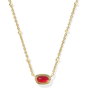image:imageKendra Scott Mini Elisa 14k GoldPlated Satellite Short Pendant Necklace Fashion Jewelry for WomenGOLD  RED ILLUSION