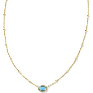 image:imageKendra Scott Mini Elisa 14k GoldPlated Satellite Short Pendant Necklace Fashion Jewelry for WomenGOLD  TURQUOISE