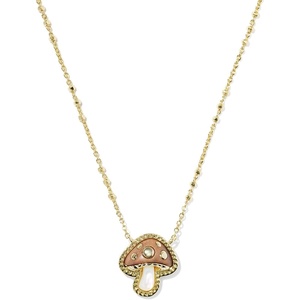 image:imageKendra Scott Mushroom Short Pendant Necklace 14k GoldPlated Brass Brown Mix