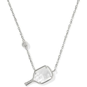 image:imageKendra Scott Pickleball Short Pendant Necklace Fashion Jewelry for WomenRHODIUM  IVORY MOTHER OF PEARL
