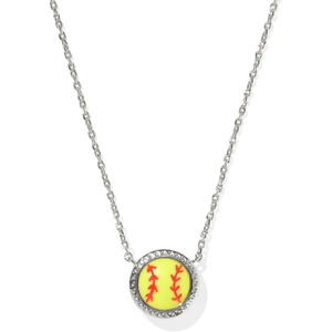 image:imageKendra Scott Softball Short Pendant NecklaceSILVERPLATED