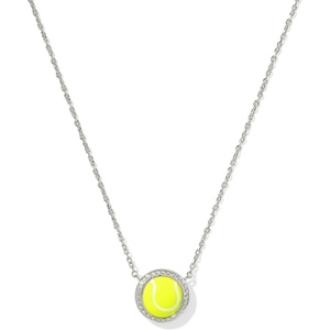 image:imageKendra Scott Tennis Short Pendant Necklace Fashion Jewelry for WomenRHODIUM  CHARTREUSE MAGNESITE