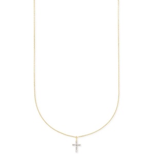 image:imageKendra Scott White Diamond Cross Pendant Necklace in 14k Gold Fine Jewelry for Women14K YELLOW GOLD  CRYSTAL CLEAR DIAMOND