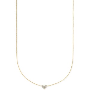 image:imageKendra Scott White Diamond Heart Pendant Necklace in 14k Gold Fine Jewelry for Women14K YELLOW GOLD  CRYSTAL CLEAR DIAMOND