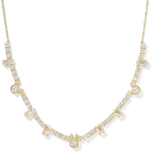image:imageKendra Scott x Disney Mickey Mouse and Minnie Mouse Tennis Necklace Fashion Jewelry for WomenGOLD  WHITE CRYSTAL