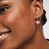 image:imageKendra Scott Ari Heart Huggie Earrings for Women Fashion JewelryGOLD  HOT PINK DRUSY