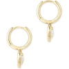 image:imageKendra Scott Ari Heart Huggie Earrings for Women Fashion JewelryGOLD  IRIDESCENT DICHROIC GLASS