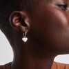 image:imageKendra Scott Ari Heart Huggie Earrings for Women Fashion JewelryRHODIUM  HOT PINK DRUSY