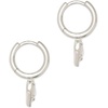 image:imageKendra Scott Ari Heart Huggie Earrings for Women Fashion JewelryRHODIUM  IVORY MOTHER OF PEARL