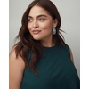 image:imageKendra Scott Elle Drop Earrings for WomenRHODIUM  IRIDESCENT DICHROIC GLASS