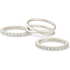 image:imageKendra Scott Livy RhodiumPlated Rings Set of 3 in White Crystal Size 6