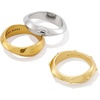 image:imageKendra Scott Oakland Ring Set Of 3GOLD  SILVER  VINTAGE GOLD MIXED METAL