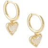 image:imageKendra Scott Ari Heart Huggie Earrings for Women Fashion JewelryGOLD  IRIDESCENT DRUSY