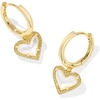 image:imageKendra Scott Ari Heart Huggie Earrings for Women Fashion JewelryGOLD  IVORY MOTHER OF PEARL