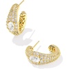 image:imageKendra Scott Bella Hoop Earrings Fashion Jewelry for WomenGOLD  WHITE CZ