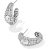 image:imageKendra Scott Bella Hoop Earrings Fashion Jewelry for WomenRHODIUM  WHITE CZ