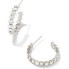 image:imageKendra Scott Cailin Crystal Hoop Earrings Fashion Jewelry For WomenRHODIUM METAL  WHITE CUBIC ZIRCONIA