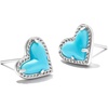 image:imageKendra Scott Framed Ari Heart Stud Earrings Fashion Jewelry for WomenRhod Turquoise