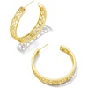 image:imageKendra Scott Kelly Hoop Earring 14k Gold Plated Brass Fashion Jewelry for Women