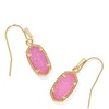 image:imageKendra Scott Lee Earrings in 14k GoldPlated Brass Hot Pink Drusy Fashion Jewelry for Women