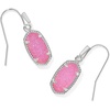 image:imageKendra Scott Lee Earrings in RhodiumPlated Brass Hot Pink Drusy Fashion Jewelry for Women