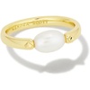image:imageKendra Scott Leighton 14k GoldPlated Brass Pearl Band Ring in White Pearl Fashion Jewelry for Women Size 9