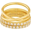 image:imageKendra Scott Livy 14k GoldPlated Rings Set of 3 in White Crystal Size 7