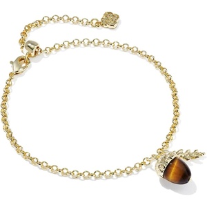 image:imageKendra Scott Acorn Delicate Chain Bracelet 14k GoldPlated Brass Brown Tigers Eye