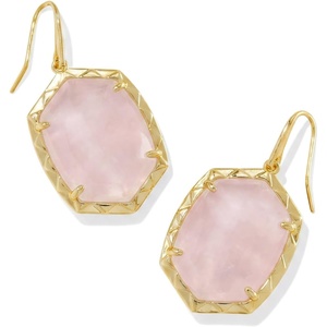 image:imageKendra Scott Daphne Drop Earrings Fashion Jewelry for WomenGold  Rose Quartz