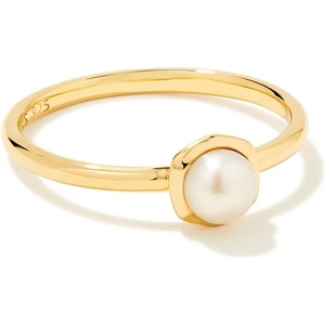 image:imageKendra Scott Davie Pearl 18k Gold Vermeil Band RingWHITE PEARL