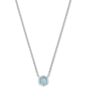 image:imageKendra Scott Davie Pendant Necklace in Sterling Silver DemiFine Jewelry for Women Aquamarine