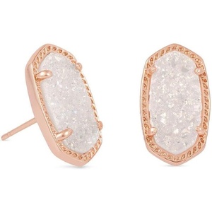 image:imageKendra Scott Ellie Stud Earrings for Women Fashion JewelryROSE GOLD  IRIDESCENT DRUSY